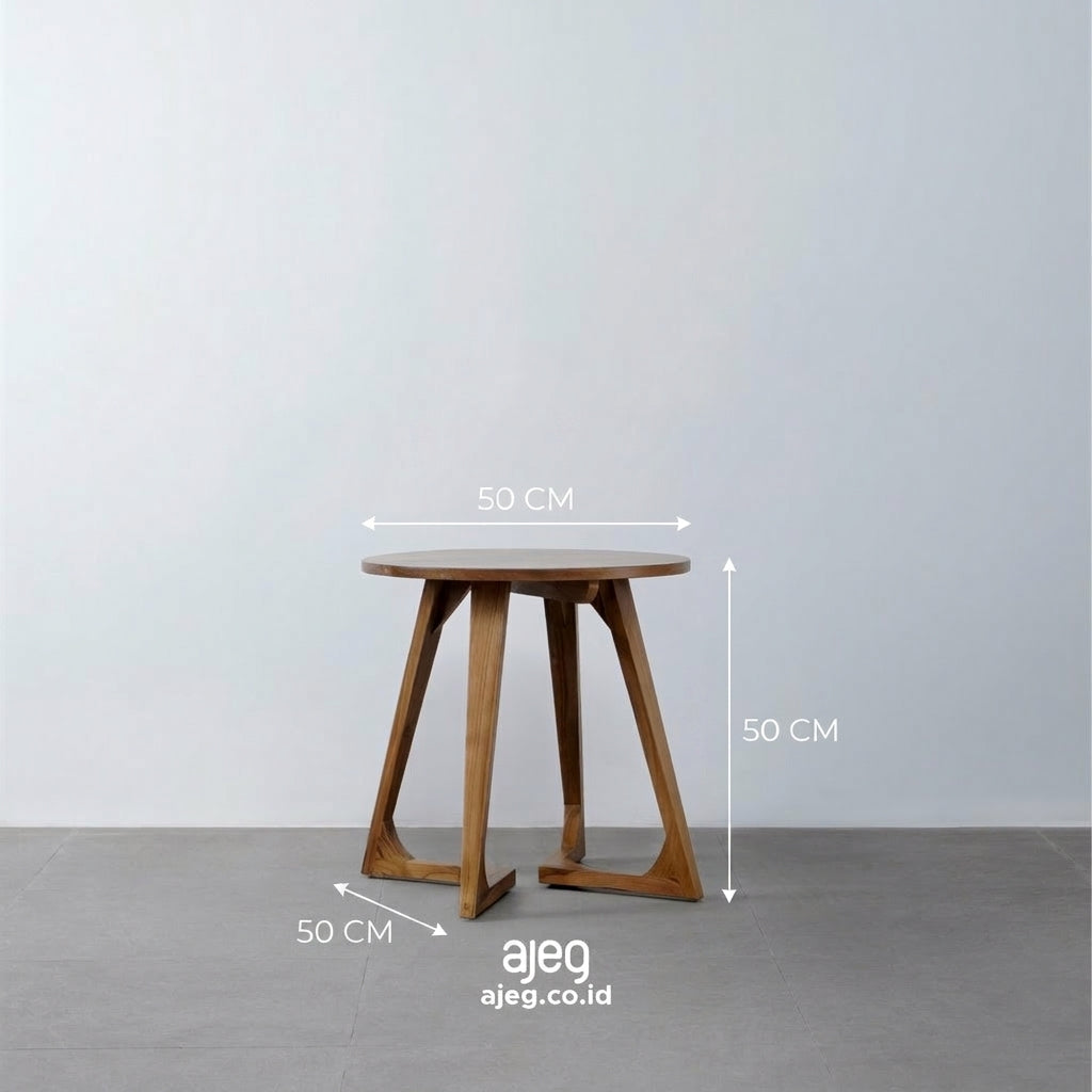 Kagumi - Ajeg - Meja Tamu Yui Bulat / Coffee Table Minimalis Modern - gambar 3