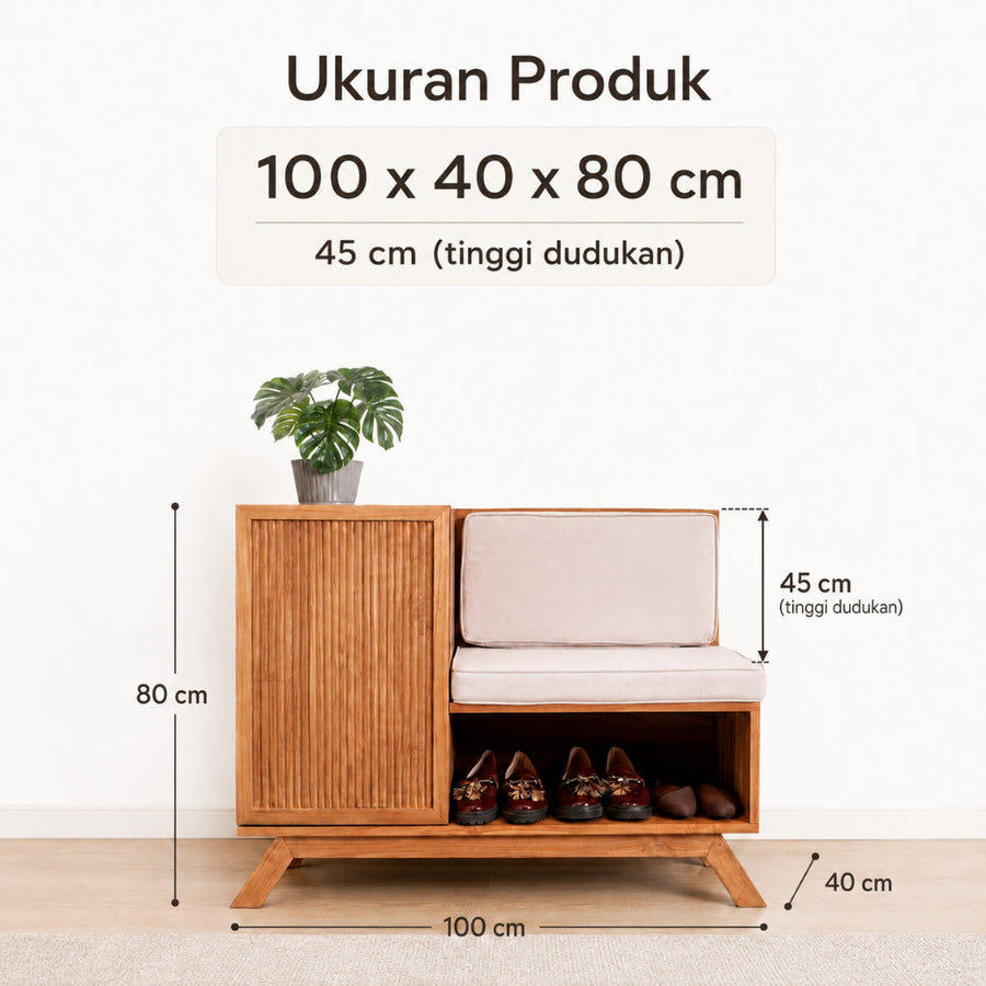 Kagumi - Ajeg - Rak Sepatu Tertutup dan Terbuka Noa / Lemari Sepatu Sandal Minimalis Modern dengan Kapasitas Besar - gambar 8