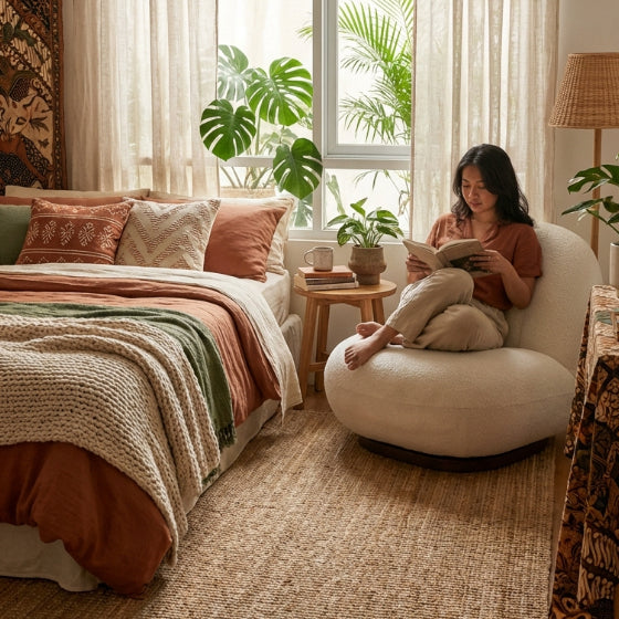 Kinami - Ajeg - Sofa Mochi Pacha 1 Seater Minimalis / Sofa 1 Dudukan / Kursi Bulat Empuk Ruang Tamu Aesthetic - Stool Bench Bangku Kursi Putar Ergonomis - gambar 3