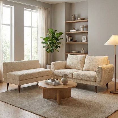 Kinami - Ajeg - Sofa 2 Seater Sudut Kobe Variasi Anti Cakar / Sofa 2 Dudukan Selonjoran dan Lesehan Minimalis Modern / Kursi Empuk Ruang Tamu Aesthetic Gaya Japandi Minimalis Modern Empuk dan Santai Untuk 2 Orang - gambar 4