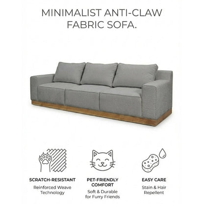 Kinami - Ajeg - Sofa 3 Seater Shizu Anti Cakar / Sofa 3 Dudukan Minimalis Modern Empuk dan Santai Gaya Japandi - gambar 7