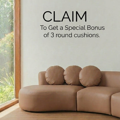 Kinami - Ajeg - Sofa 3 Seater Modular Curvy Yori / Sofa Untuk 3 Orang Desain Mewah Modern Minimalis / Sofa 3 Dudukan Lepasan Full Busa Untuk Selonjoran - gambar 2