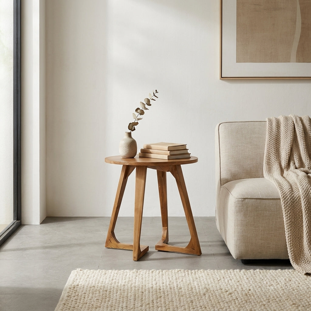 Kagumi - Ajeg - Meja Tamu Yui Bulat / Coffee Table Minimalis Modern - gambar 2