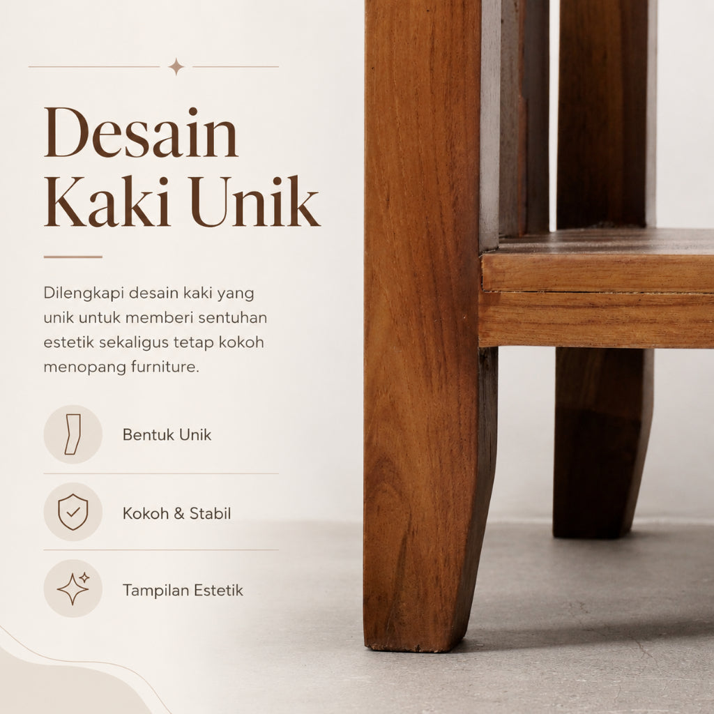 Kagumi - Ajeg - Rak Susun Akira / Meja Kecil Untuk Samping Tempat Tidur - gambar 5