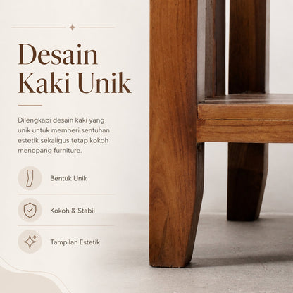 Kagumi - Ajeg - Rak Susun Akira / Meja Kecil Untuk Samping Tempat Tidur - gambar 5