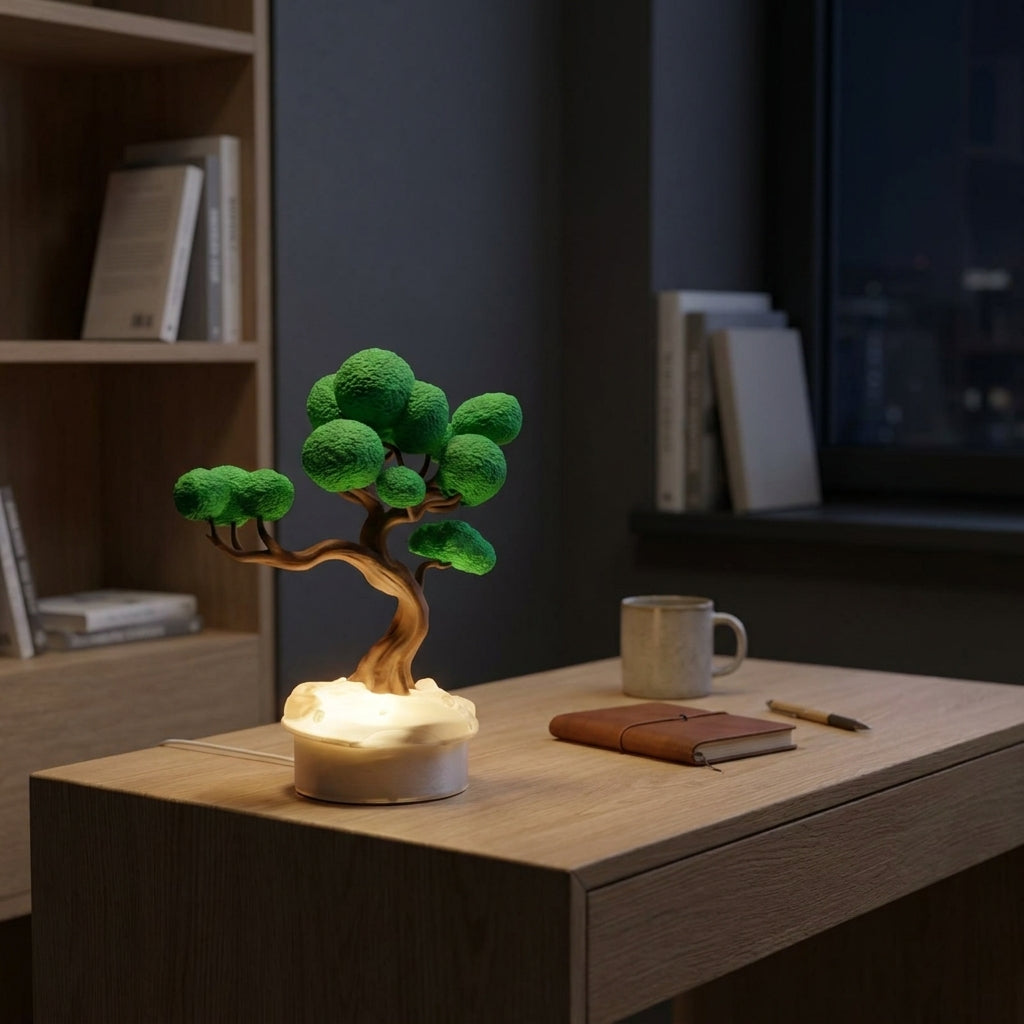 Lampu Tidur Bonsai / Lampu Tidur 3D Malam Hari Model Tanaman Dekorasi Hias - gambar 7