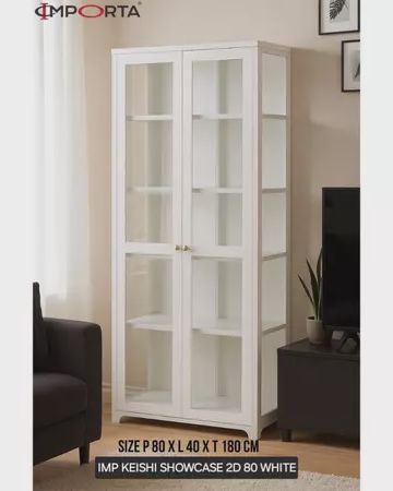 IMP Lemari Hias Keishi Showcase 2D 80 White