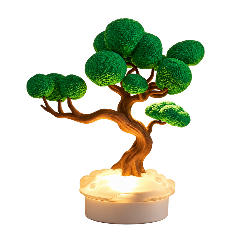 Lampu Tidur Bonsai — latar transparan, rasio 1:1