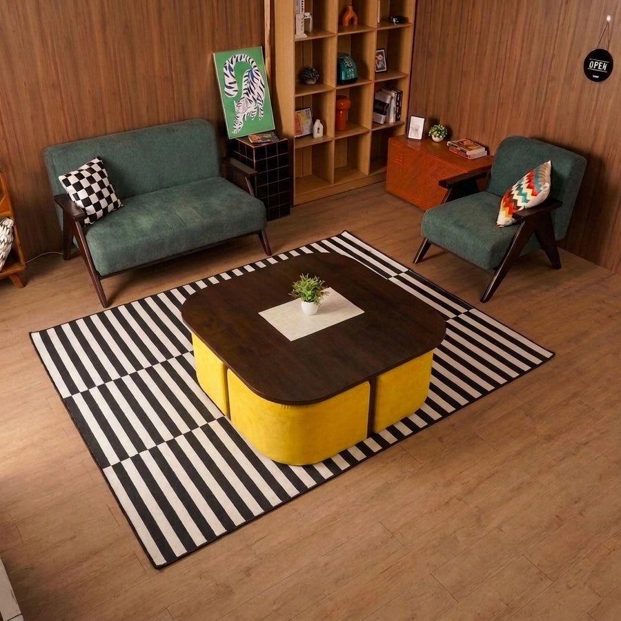 Meja Tamu Moana + Set 4 Stool