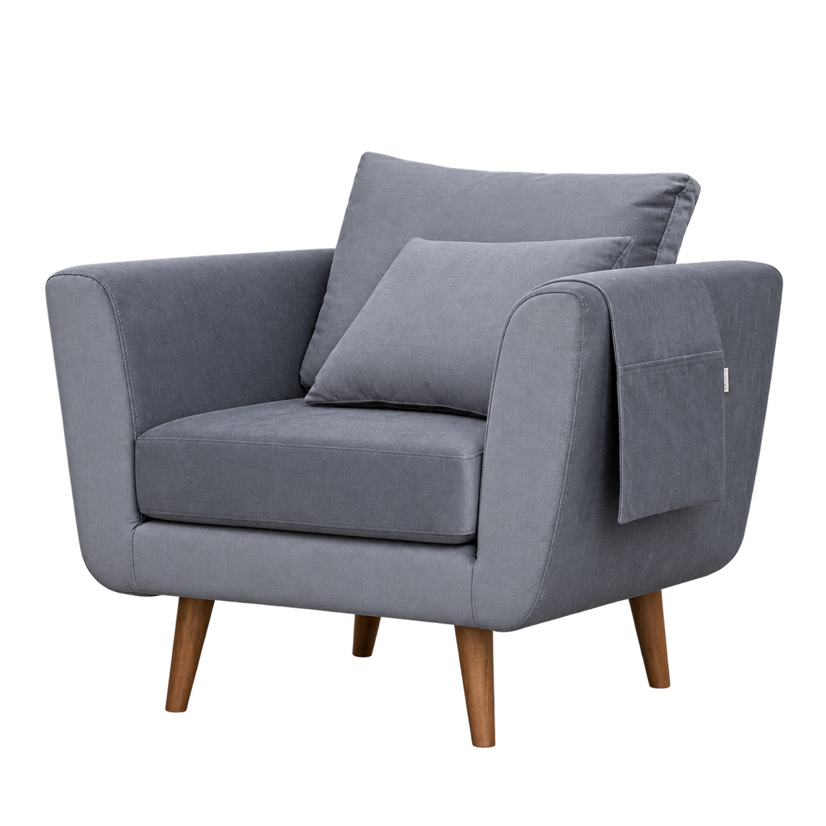 Sofa Aiko 1 Seater — latar transparan, rasio 1:1