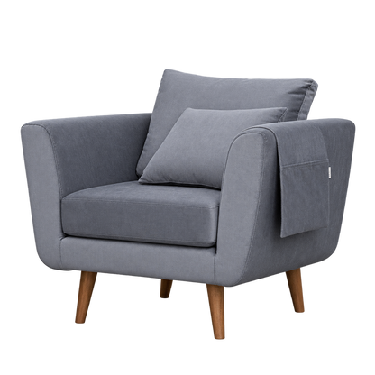 Sofa Aiko 1 Seater — latar transparan, rasio 1:1