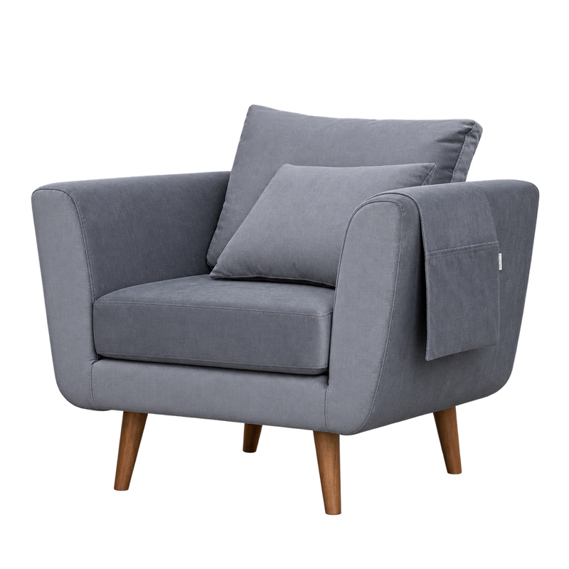 Sofa Aiko 1 Seater — latar transparan, rasio 1:1