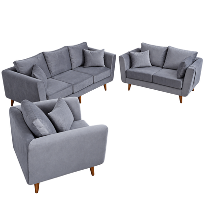 Sofa Aiko Set 3-2-1 — latar transparan