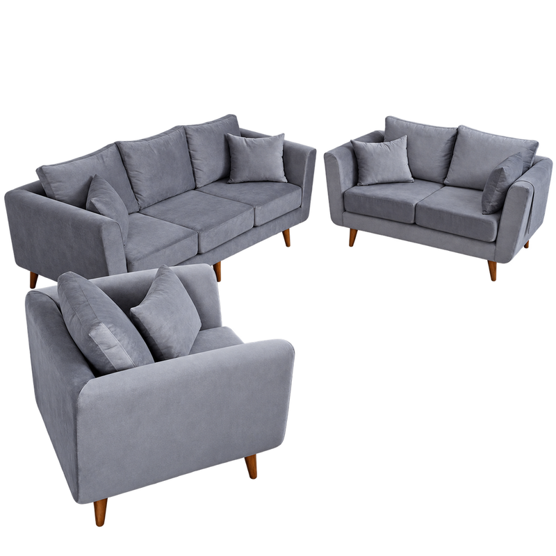 Sofa Aiko Set 3-2-1 — latar transparan