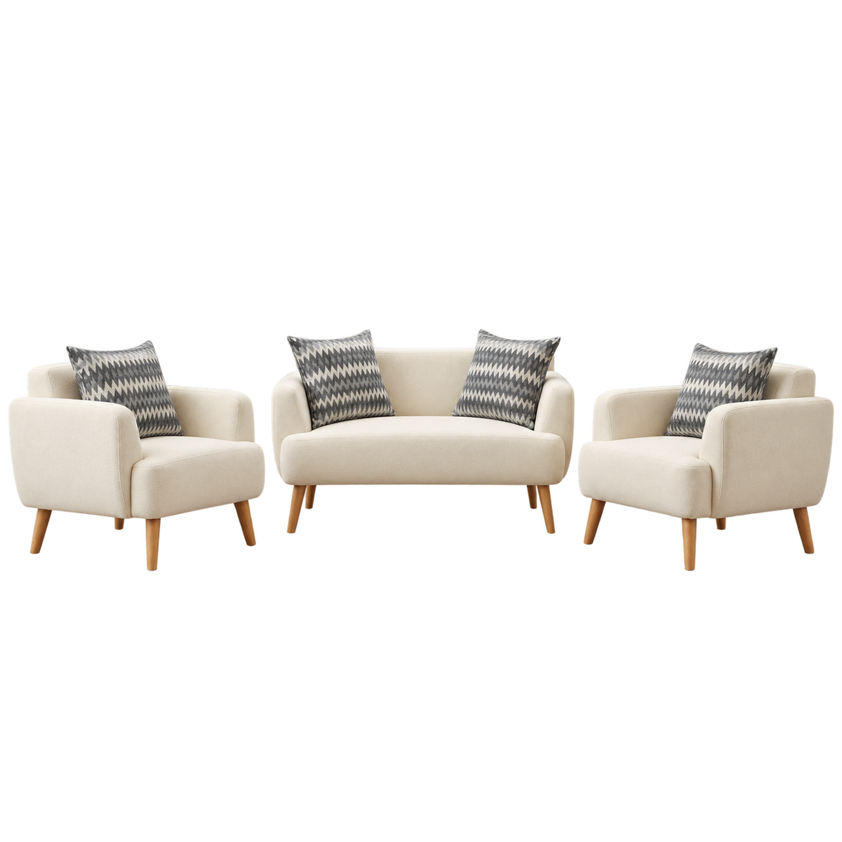 Sofa Kanaba Set 2-1-1 — latar transparan, rasio 1:1