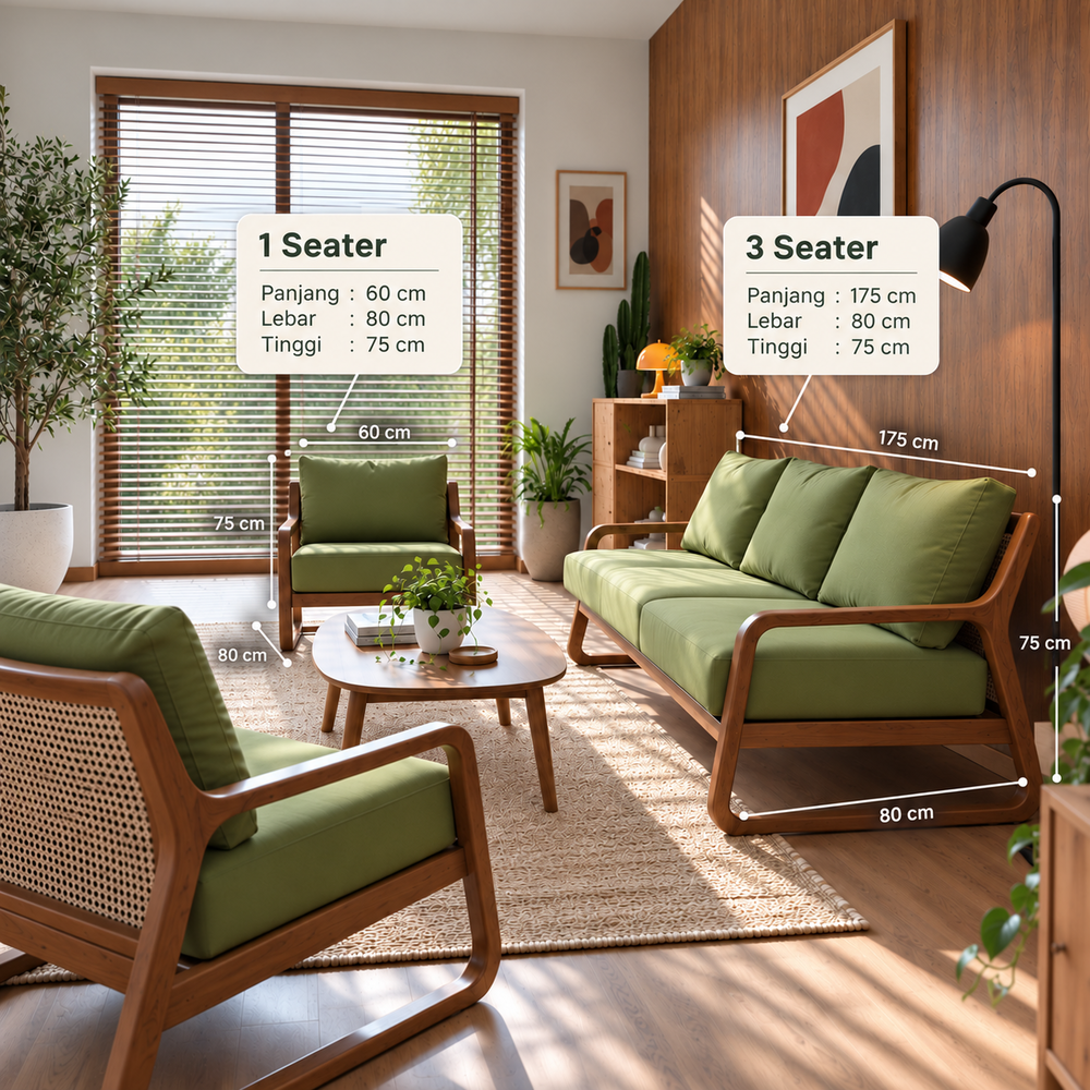 Sofa Yuji Set 3-1-1 Seater - Galeri 3