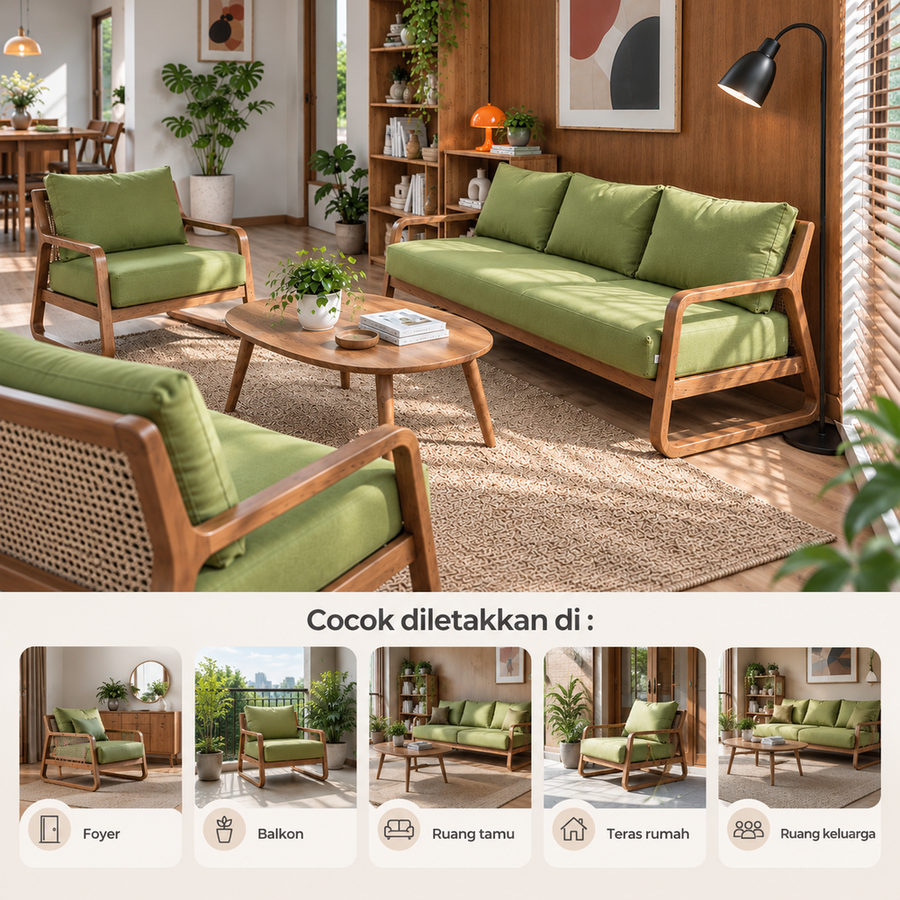 Sofa Yuji Set 3-1-1 Seater - Galeri 5